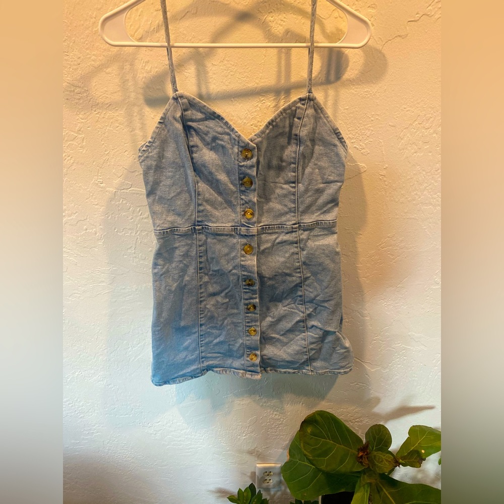 Short mini dress in denim (small)